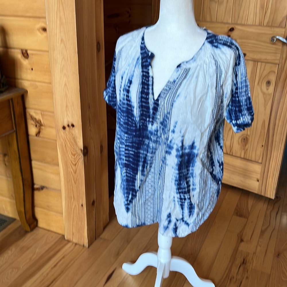 Dylan tie dye hippie boho gauzy cotton top - Picture 6 of 12